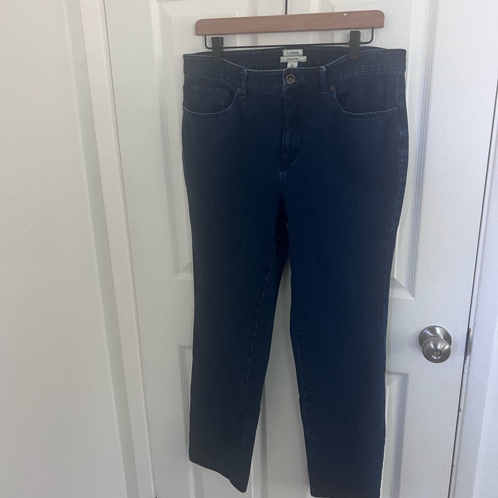 L.L. Bean Dark Indigo Straight Leg Jeans - Picture 5 of 9